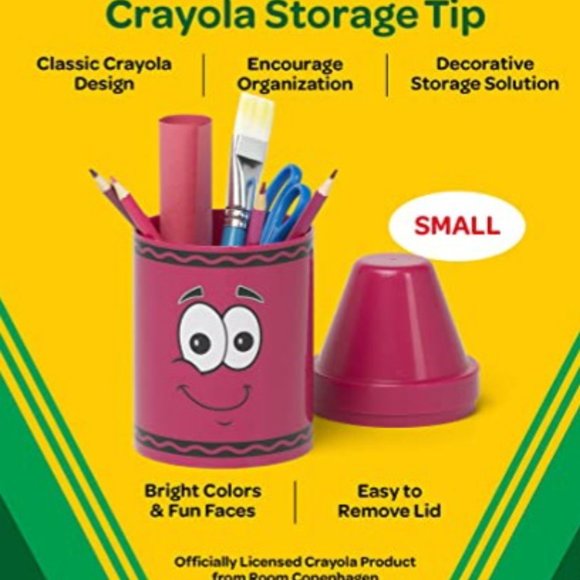'CRAYOLA' CRAYON SHAPE STORAGE BINS & HANGING PEGS 12 PIECE SET - Picture 5 of 16